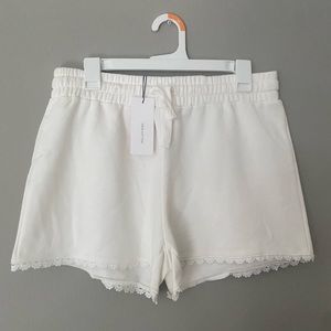 Knitted White Shorts